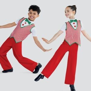 Revolution. Red and White Costume. Jumpsuit. Size 10-12 Years. Like New